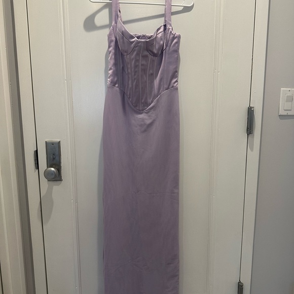 House of CB Breeze Orchid Satin Corset Maxi Dress - Picture 12 of 16